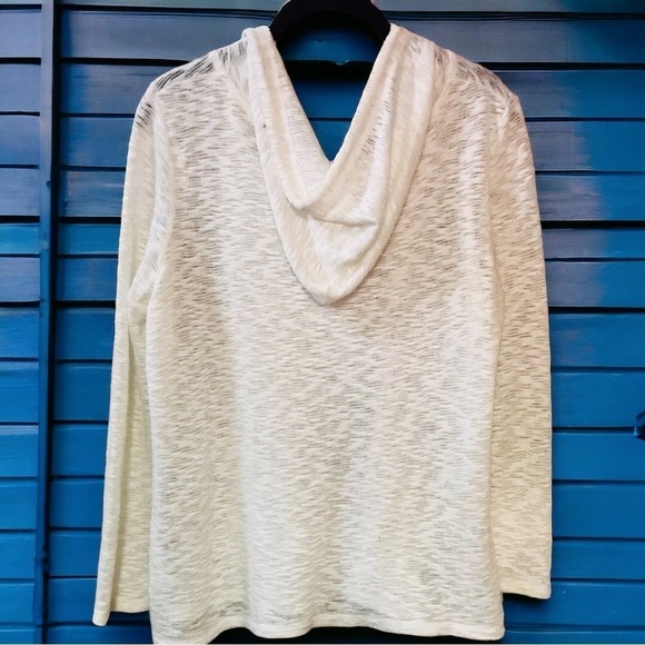 Gauzy White Cropped Hoodie Size Medium - Picture 3 of 5